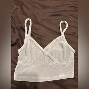 Suzette velour crop top